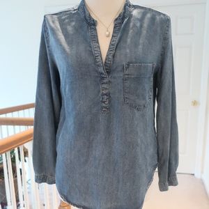 Joan Vass Soft Denim shirt Sz Small